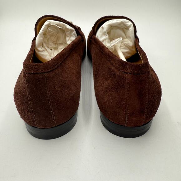Gucci Women's Jordaan Horsebit Suede Loafers Brown Size EU 39.5 US 9.5 - Picture 10 of 13